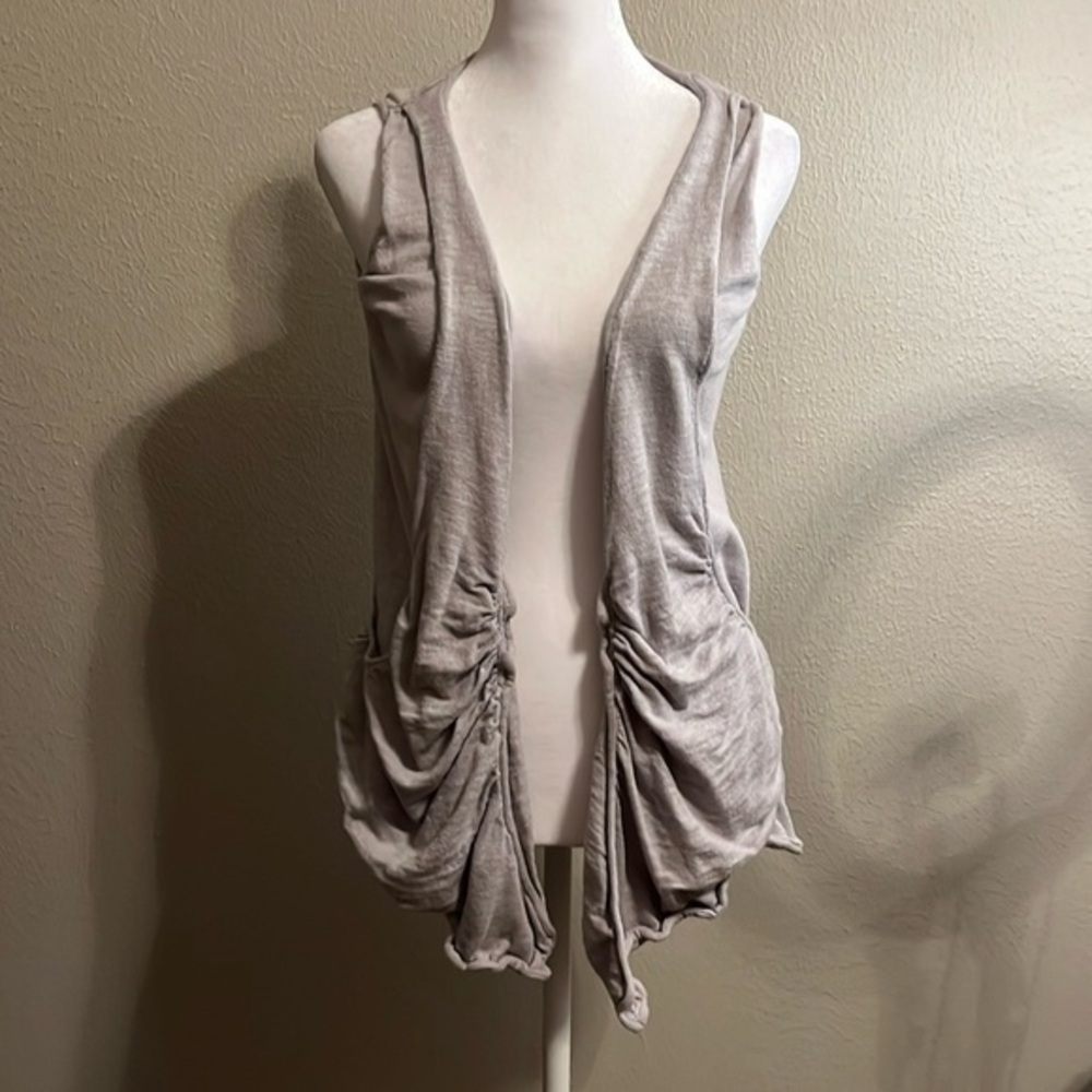 Anthropologie Sparrow Sleeveless Gray Cardigan SZ Small